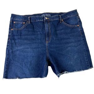 Wild Fable 18 denim cut off shorts dark wash high waisted stretchy